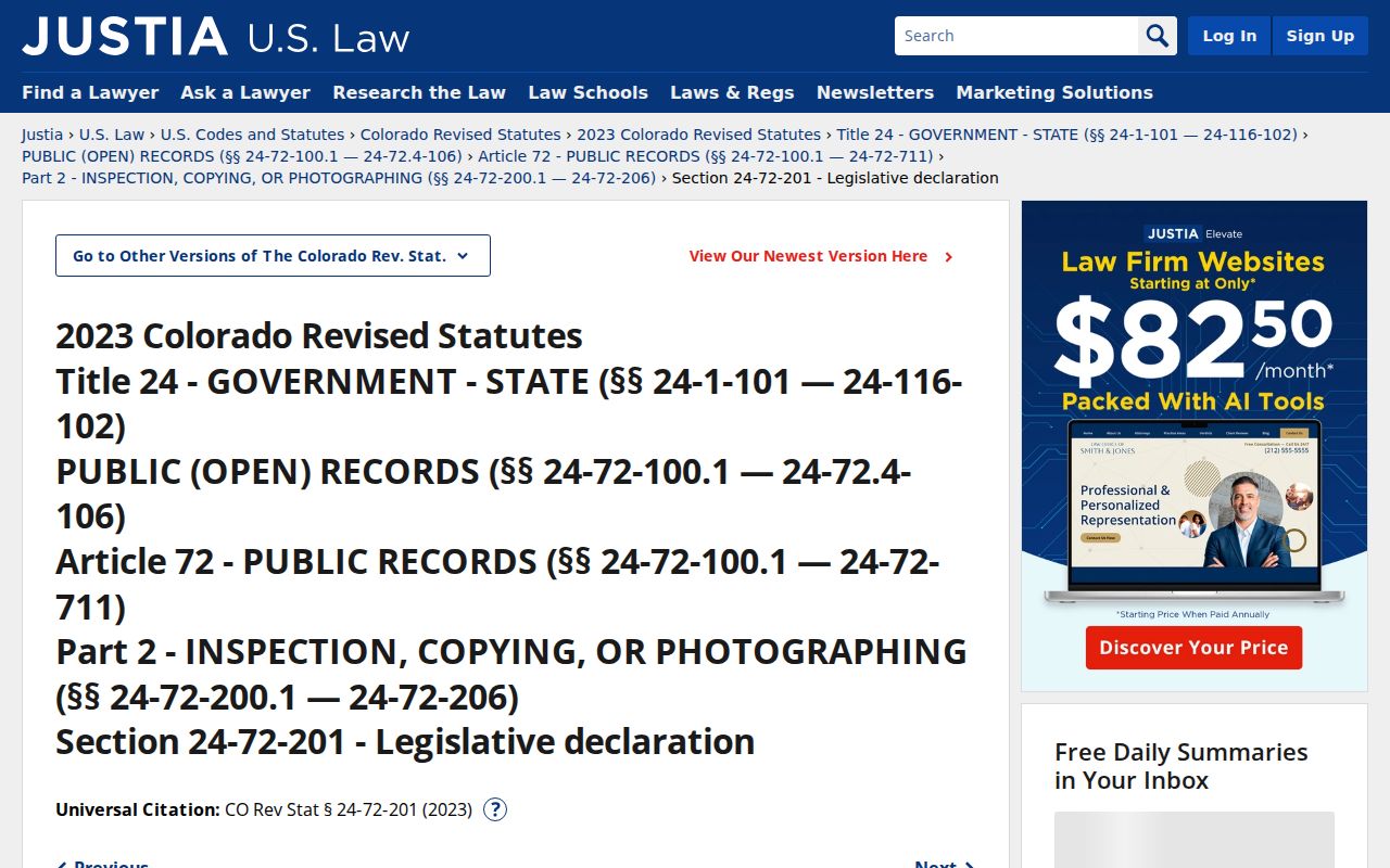 Costilla County Clerk of Court Colorado public records policy source