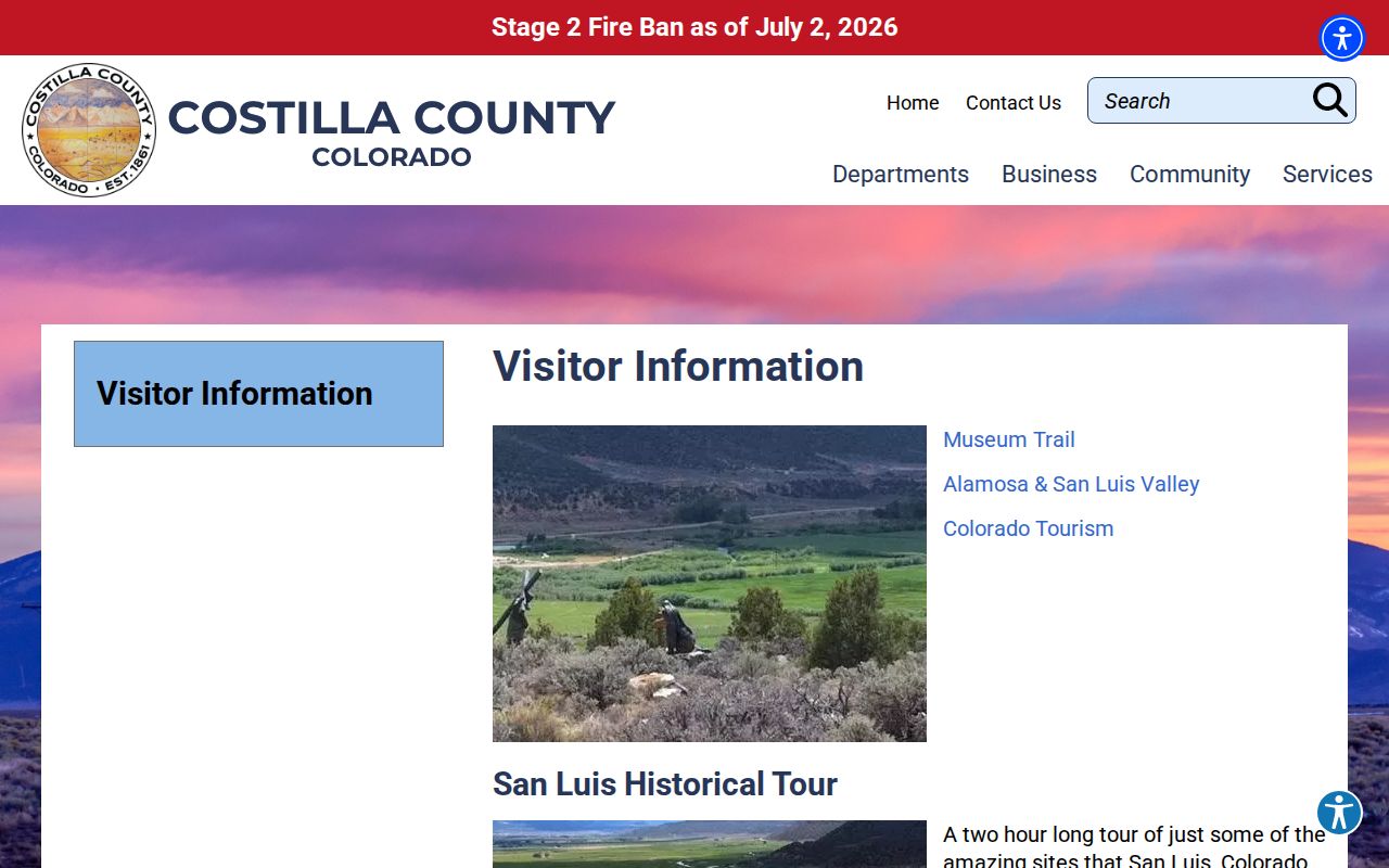Costilla County arrest records and court charges visitor information source