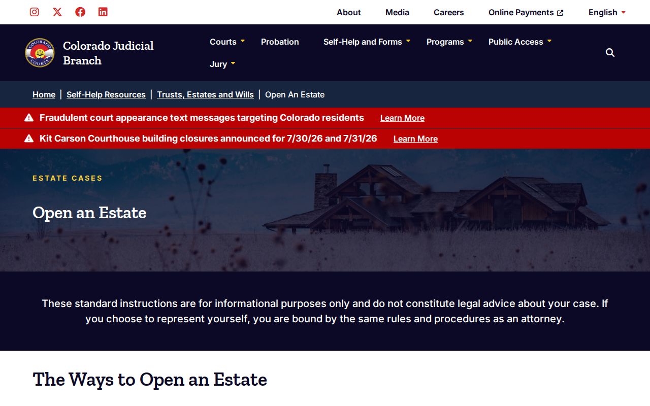 Costilla County court records open estate probate source