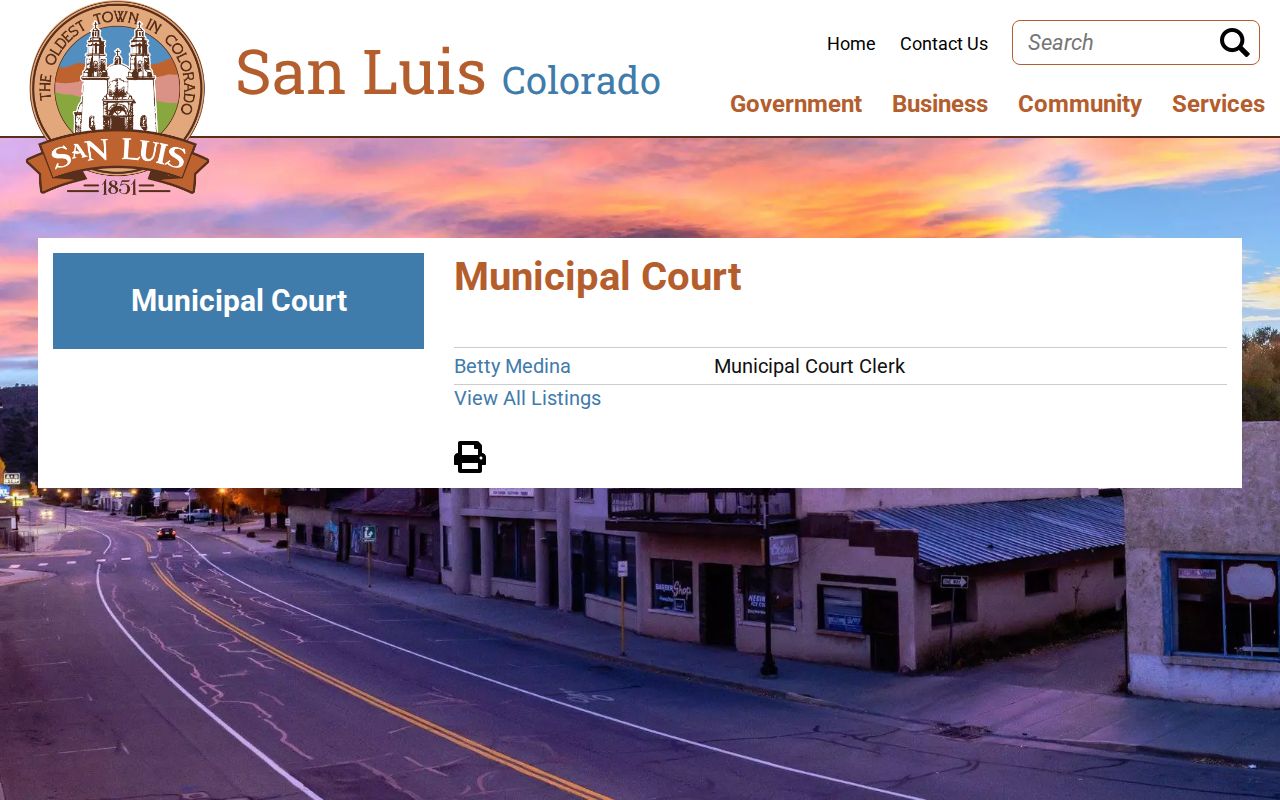 Costilla County criminal court records San Luis Municipal Court source
