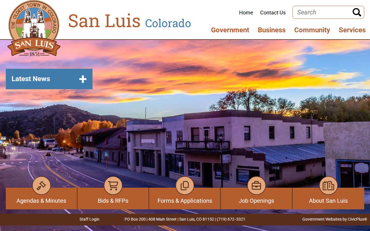 Costilla County criminal court records Town of San Luis source