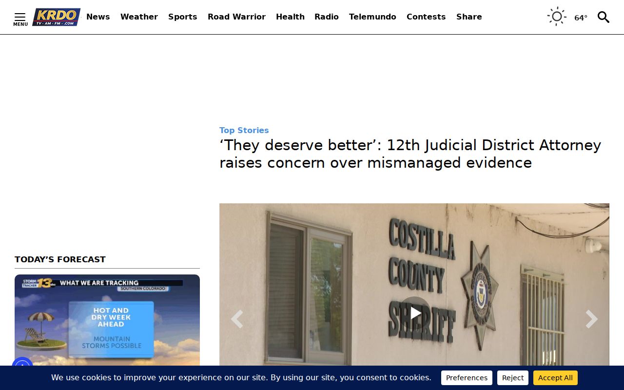Costilla County District Court evidence handling news context