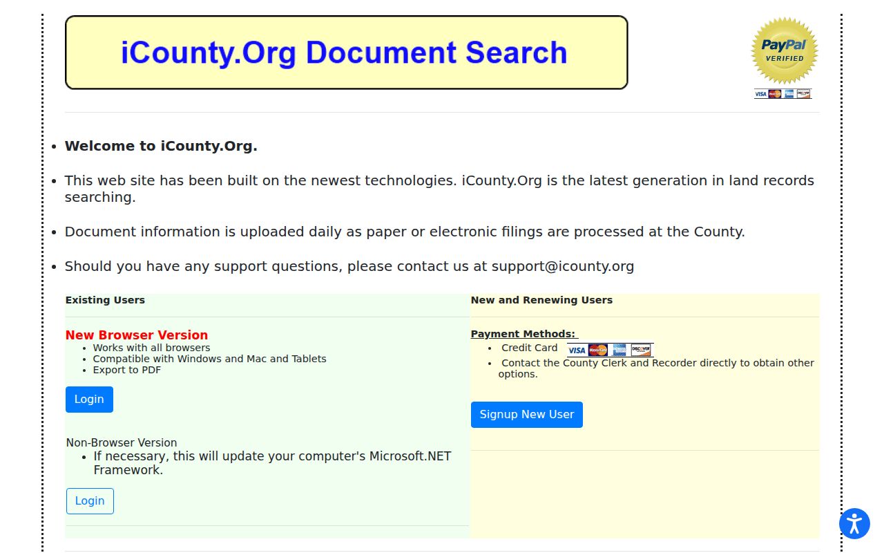 Costilla County inmate records distinction from iCounty recorded document search