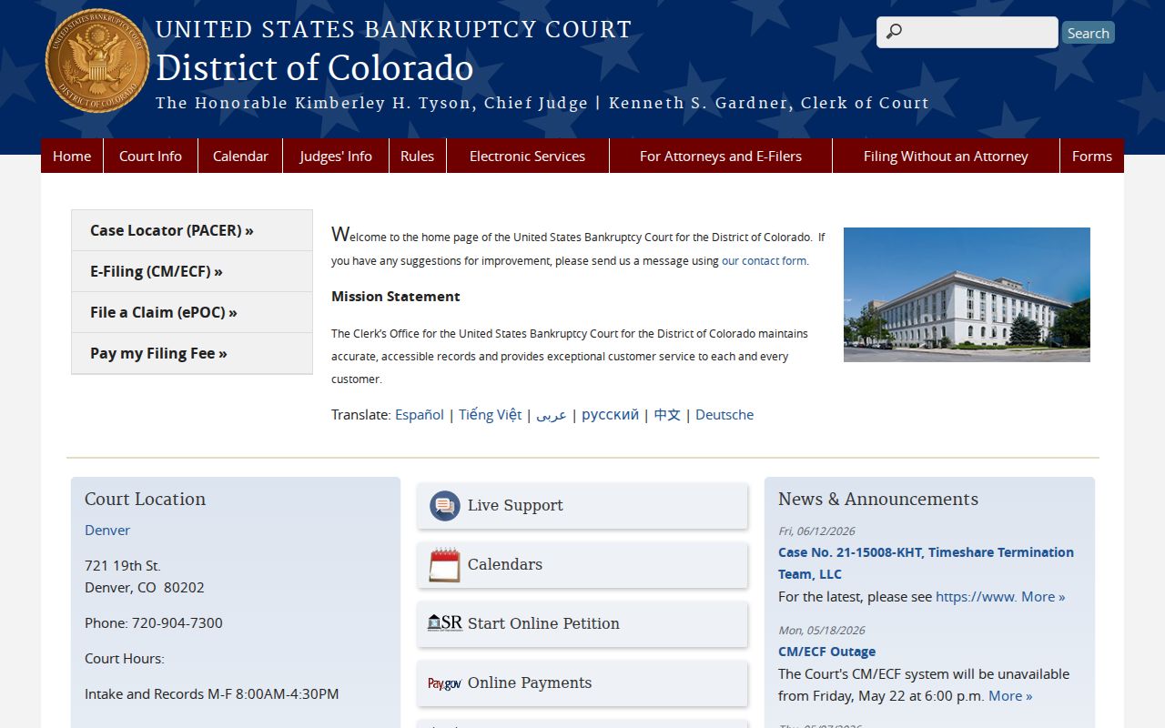 Costilla County probate records federal bankruptcy court distinction